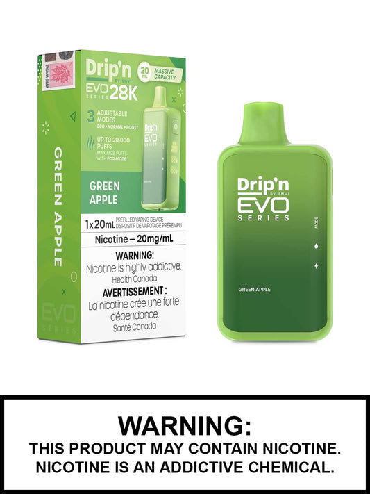 Drip'n by Envi EVO Series 28k Disposable - Green Apple 20MG