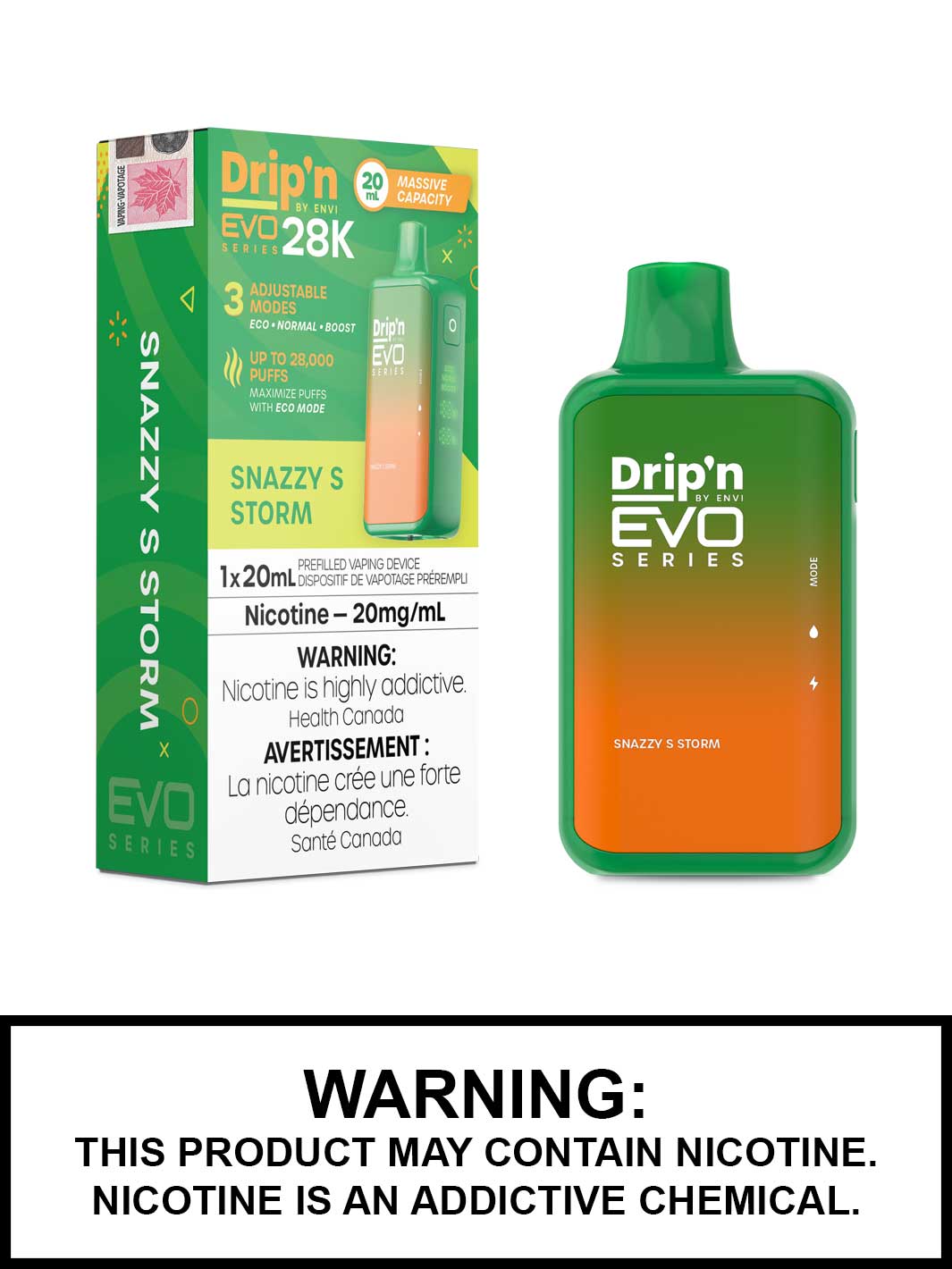 Drip'n by Envi EVO Series 28k Disposable - Snazzy S Storm 20MG