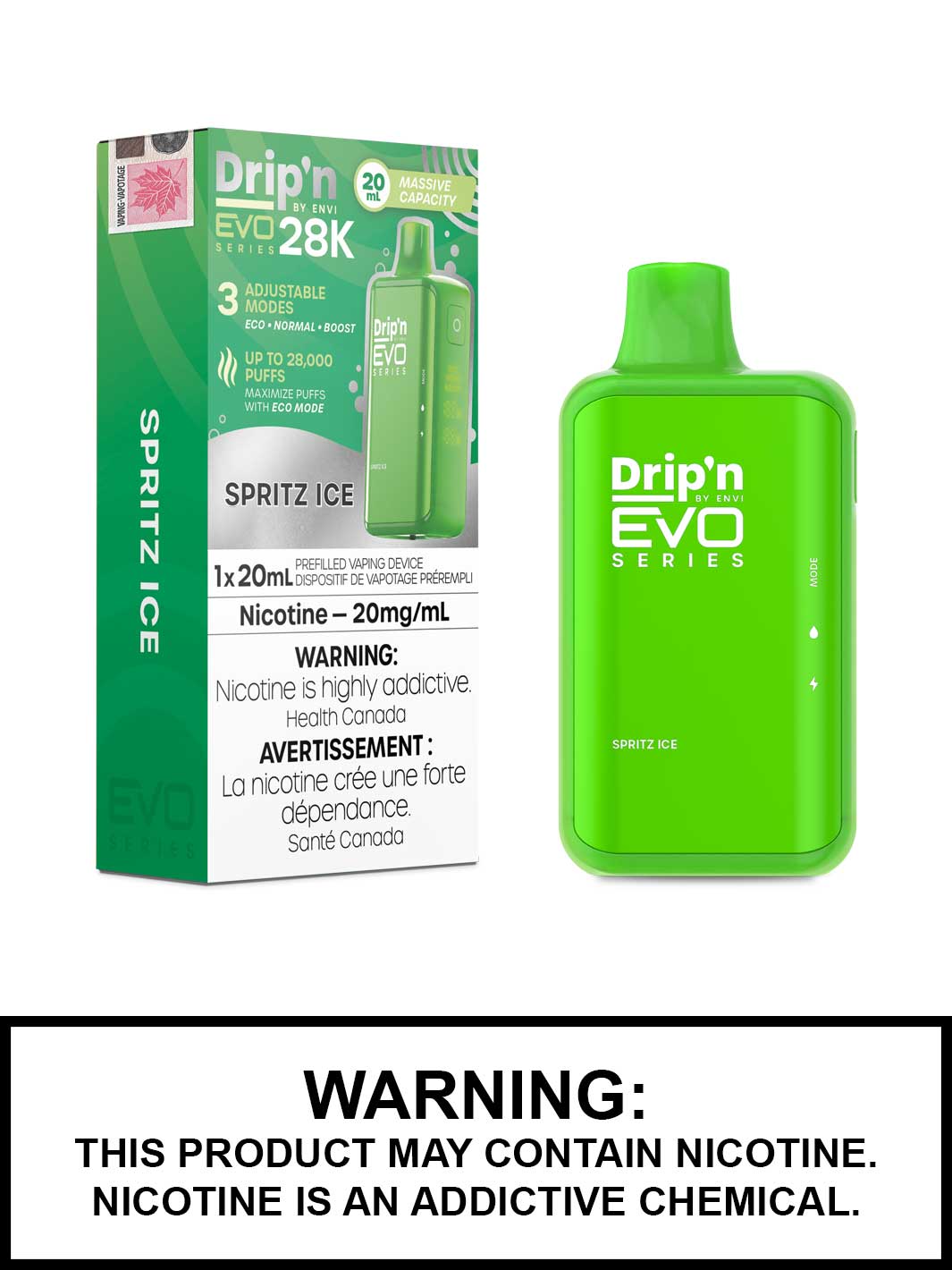 Drip'n by Envi EVO Series 28k Disposable - Spritz Ice 20MG